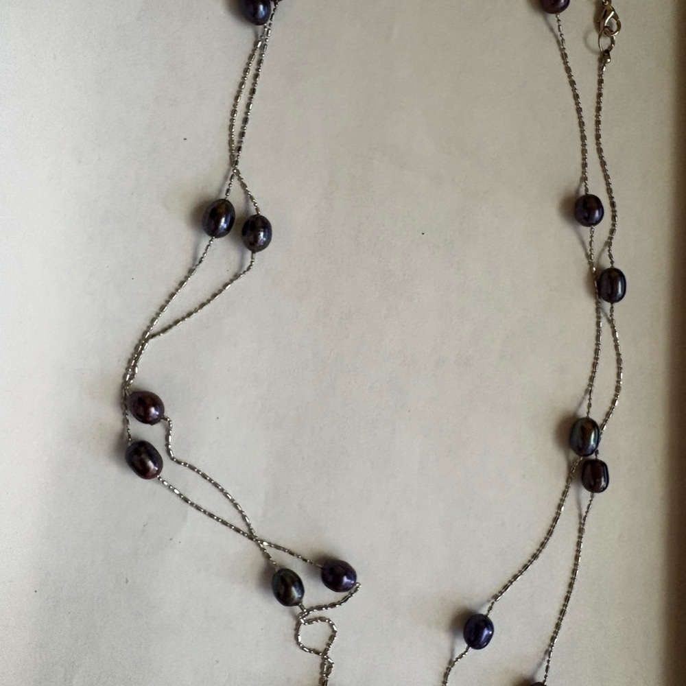 Elegant Tahitian Pearl Long Strand Necklace